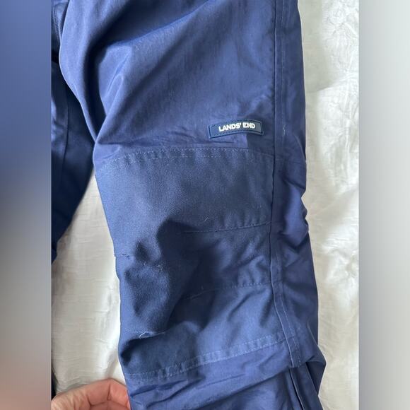 Lands' End Kids Waterproof Insulated Iron Knee Snow Pants Blue Size 8 Grow Along - Picture 4 of 10